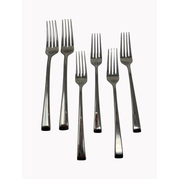 Mikasa Rockford Stainless Steel Flatware Set 2 Dinner Forks 4 Salad Forks - Picture 3 of 5